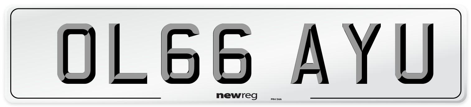 OL66 AYU Number Plate from New Reg